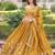  yellow embroidered silk haldi lehenga set choli with dupatta