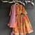 Orange printed cotton lehenga set