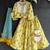Yellow printed cotton lehenga set