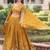  yellow embroidered silk haldi lehenga set choli with dupatta
