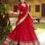 Red Paithani Style Pure Chanderi Zari Weaving Lehenga Choli with Dupatta     Ready Made (32 to 42)