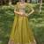  green embroidered tissue lehenga set choli with dupatta