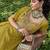  green embroidered tissue lehenga set choli with dupatta
