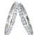 Rhodium plated set of 2 princess cut american diamond bangles