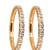 Gold plated set of 2 princess cut american diamond bangles