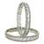 Set of 2 rhodium plated american diamond bangles