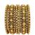 Set of 6 antique gold plated beads embellished chuda set