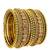Antique gold plated set of 10 stone bangle set