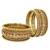 Antique gold plated set of 10 stone bangle set