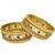 Set of 6 gold plated floral design bridal chuda set