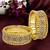 Set of 6 foil sparkle gold plated cz chuda bangle set