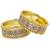 Set of 6 foil sparkle gold plated cz chuda bangle set