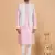 cream art silk 3 piece kurta nehru jacket set for men