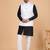 Off white art silk 3 piece kurta jacket set for men