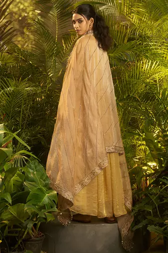 black embroidered anarkali with dupatta