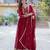 maroon embroidered anarkali with dupatta