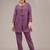 Purple embroidered georgette pakistani salwar suit