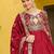 Maroon Vichitra Silk With Rich Embroidered Zari & Thread Work Gown And Duptta