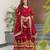 Maroon Faux Georgette sequins Zari embroidered Kurti with dupatta