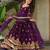 Purple Faux Georgette sequins Zari embroidered Kurti with dupatta
