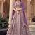  lavender beads work organza lehenga set choli with dupatta