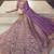  lavender beads work organza lehenga set choli with dupatta