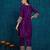 Riva enterprise women's stylish embroidered purple kurta pant with dupatta for festive look