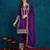 Riva enterprise women's stylish embroidered purple kurta pant with dupatta for festive look