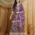 Riva enterprise women's festive wear lavender kurta set with palazzo and embroidered dupatta