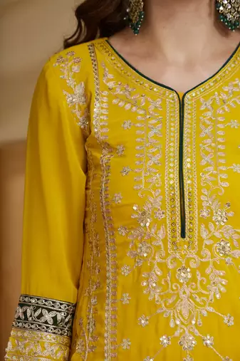 Riva enterprise women's faux georgette fabric zari embroidery kurtaset with dupatta