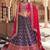  purple zari weaving tissue lehenga set choli with dupatta