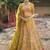 Mustard Silk Blend Lehenga set choli dupatta