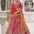 Rani Pink Silk Blend Lehenga set choli dupatta