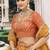 Yellow And Orange Silk Blend Lehenga set choli dupatta