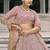 Dusty Pink And Grey Silk Blend Lehenga set choli dupatta