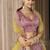 Onion Pink And Green Silk Blend Lehenga set choli dupatta