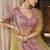 Onion Pink And Green Silk Blend Lehenga set choli dupatta