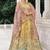 Yellow Silk Blend Lehenga set choli dupatta