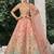 Peach Silk Blend Lehenga set choli dupatta