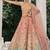 Peach Silk Blend Lehenga set choli dupatta