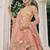 Peach Silk Blend Lehenga set choli dupatta