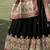 black embroidered silk festive lehenga set choli with dupatta