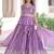 purple sequins crushed festive lehenga with peplum top