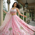 pink georgette embroidered lehenga choli with dupatta