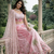 pink georgette embroidered lehenga choli with dupatta