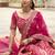 Rani Pink  Embroidered Silk Blend Bridal Lehenga set choli dupatta
