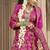 Magenta Pink  Embroidered Silk Blend Bridal Lehenga set choli dupatta