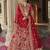 Red  Embroidered Silk Blend Bridal Lehenga set choli dupatta