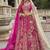 Rani Pink  Embroidered Silk Blend Bridal Lehenga set choli dupatta