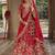 Red  Embroidered Silk Blend Bridal Lehenga set choli dupatta